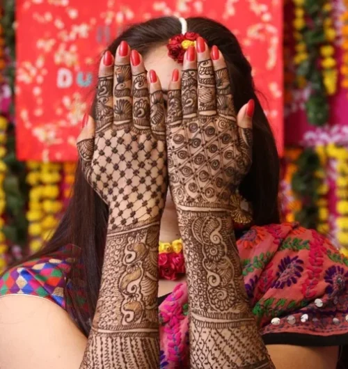 mehndi stage decoration in banquet hall