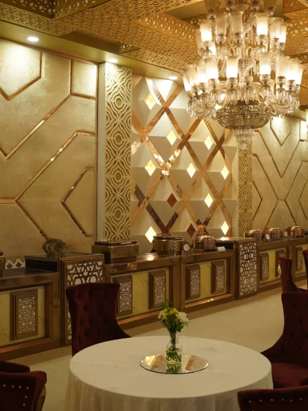 Best wedding venue with catering buffet setup